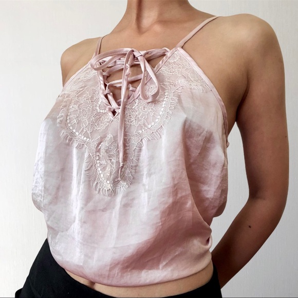 Y2K Satin Lace Cami Top - Picture 4 of 6